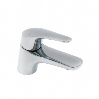 Home Range Clever Araya Mercia Lujo Slim Mono Basin Mixer ChromeModern Single Lever TapSolid Brass BodySleek Design from B&Q