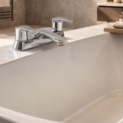 Home Range Clever Chrome Bath Filler Tap With Shower DiverterSolid Brass Body from B&Q