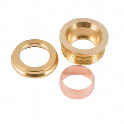 Home Range Westco 35mm X 28mm 3-Part Reducing SetBrass BushOlive & Compression Ring For Pipe Size Reduction Uk Plumbing from B&Q