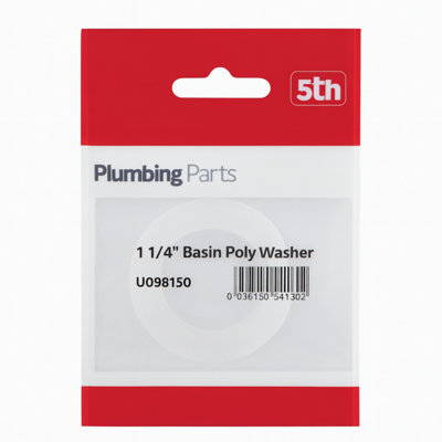 Home Range Westco 11/4" Basin Poly Washer (Pack Of 5)Durable Plastic Seal For Basin Waste Connections And Leak Prevention from B&Q