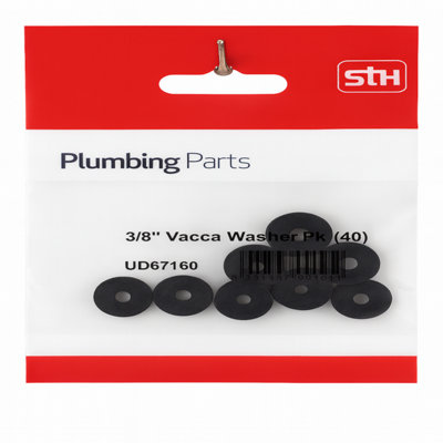 Home Range Westco 3/8" Flat Vacca Washer (10 Pack)Durable Rubber Washers For Plumbing SealsLeak-Proof Joint Rings from B&Q
