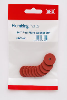 Home Range Westco 3/4" Red Fibre Washers (Pack Of 10)Reliable Seals For Plumbing And Tap Connections from B&Q