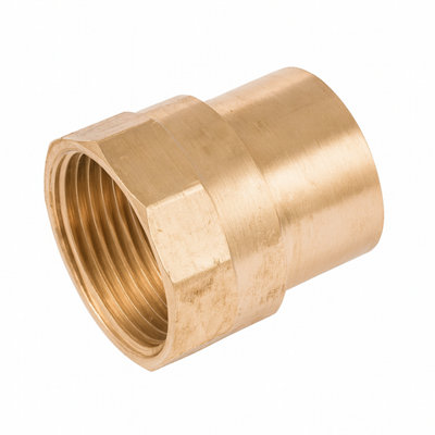 Home Range Westco 28mm X 1" Copper X Female Iron Adaptor Ef2Brass Plumbing FittingReliable Threaded Connector For Pipework from B&Q