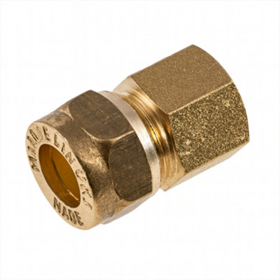 Home Range 35mm X 1 1/4" Compression CouplingC X Fi Brass Female Connector (Dzr) from B&Q