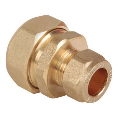 Home Range 1/2" X 6Lb X 15mm Copper Lead Straight Coupling Brass Compression Fitting For Plumbing Repairs from B&Q