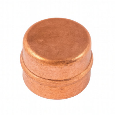 Home Range 2X Westco 28mm Copper Stop EndEnd Feed Fitting For Sealing Copper Pipework from B&Q