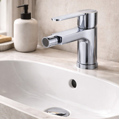 Home Range Exstasy Bidet Mixer Tap ChromeSingle Lever ControlModern DesignDurable Brass ConstructionEasy Installation from B&Q