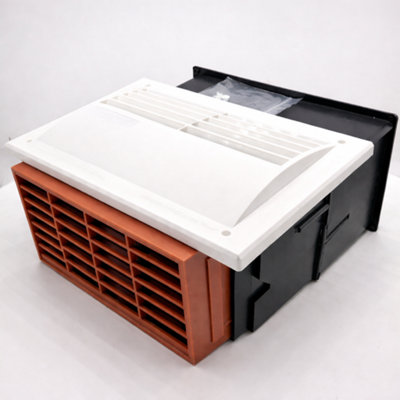 Home Range Black Hole Ventilation Set With External Grille And Duct For Wall Or Cavity Ventilation Installation