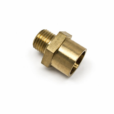 Home Range 2X 15mm X 1/4" Bsp Male Iron Adaptor Brass Compression To Male Bsp Connector For Plumbing Pipework from B&Q