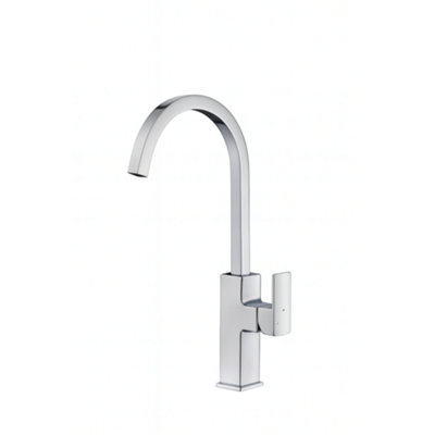 Home Range Nave Square Spout Mono Basin Mixer TapSingle LeverChrome Finish from B&Q