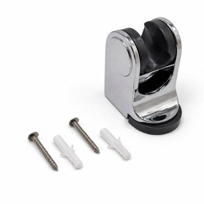 B&Q -  Wb7 Chrome Shower Handset Wall Bracket With Fixings Holder For Standard Shower Heads