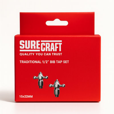 B&Q -  Suregraft Traditional 3/4" Reviver KitReplacement Tap Headwork & Chrome Cross Handles For Bath Taps