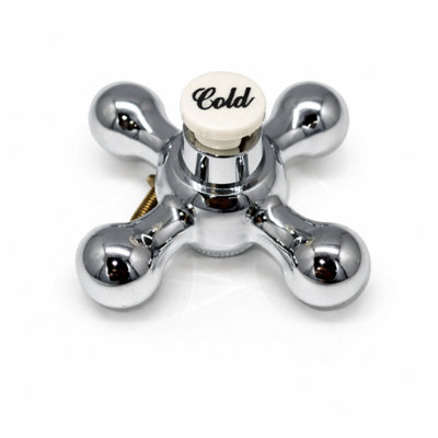 Home Range Souvenir Cold Tap Handle Chrome Crosshead Replacement For Basin And Sink Taps from B&Q