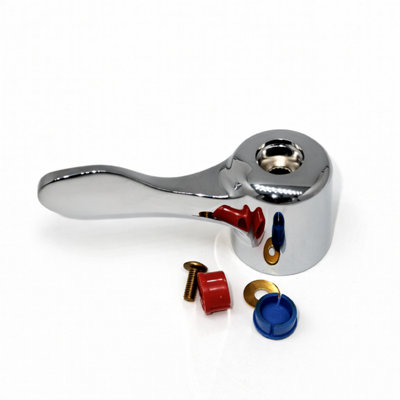 Home Range Hd18 Performa Chrome Lever Tap Handle Kit With Hot And Cold Inserts For Basin And Sink Mixer Taps from B&Q