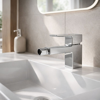 Home Range Paron Chrome Basin Mixer TapContemporary Mono Single Lever With Reliable Brass Construction from B&Q