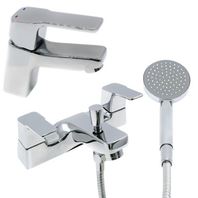 Home Range Araya Chrome Tap PackEverything You Need For Basin And Bath In One Box from B&Q