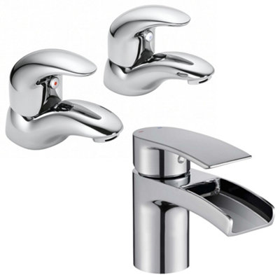 Home Range Chi Chrome Complete Tap PackMatching Basin And Bath Shower Set from B&Q