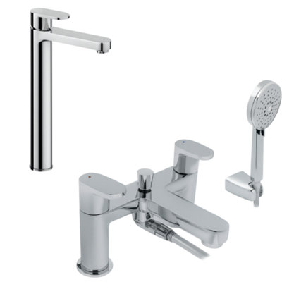 Home Range Ecstas.y Chrome Tap PackEverything You Need For Basin And Bath In One Box from B&Q