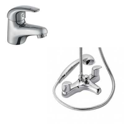 Home Range Haze Chrome Tap PackEverything You Need For Basin And Bath In One Box from B&Q