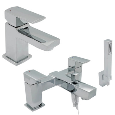 Home Range Clever Manta Chrome Complete Tap PackMatching Basin And Bath Shower Set from B&Q