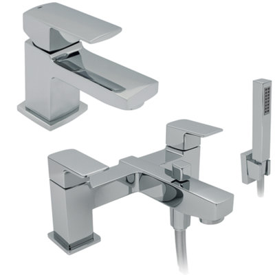 Home Range Manta Chrome Tap PackEverything You Need For Basin And Bath In One Box from B&Q