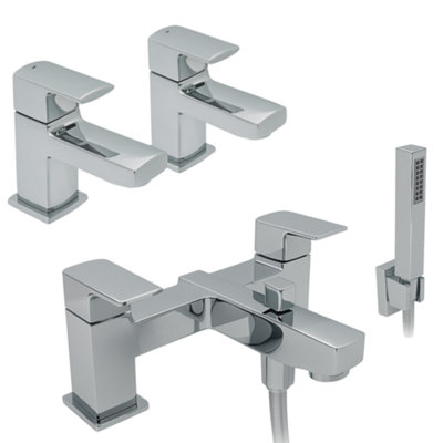 Home Range Manta Chrome Tap PackEverything You Need For Basin And Bath In One Box from B&Q