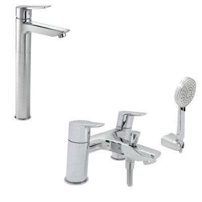 Home Range Paragon Chrome Tap PackEverything You Need For Basin And Bath In One Box from B&Q
