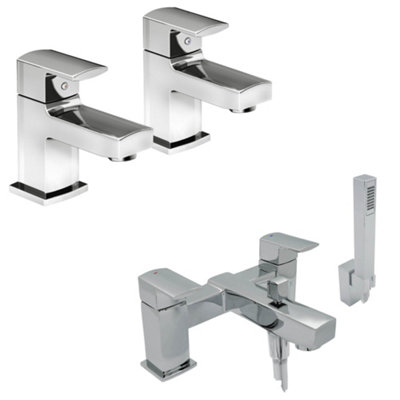 Home Range Paron Chrome Tap PackEverything You Need For Basin And Bath In One Box from B&Q