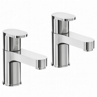 Home Range Exstasy Blade Luxury Bath Tap Pair ChromeLever HandlesCeramic DiscPrecision Brass from B&Q