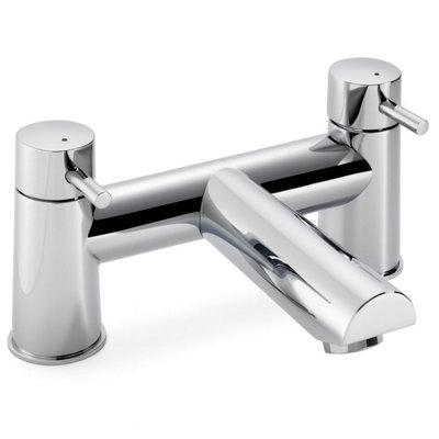 Home Range Kiso Luxury Bath Filler ChromeDual LeverAnti-CorrosionPrecision Crafted Brass from B&Q