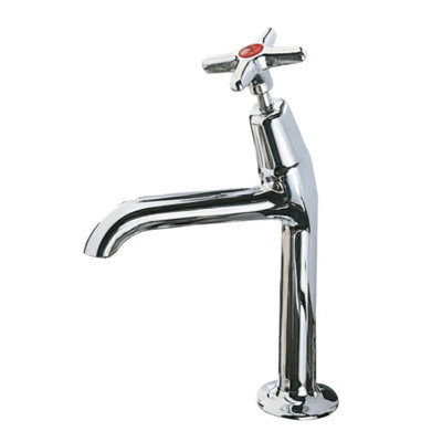 Home Range Performa 159 Heritage Cross-Top Sink Tap HotChromeScrew-Down ValvePrecision Brass from B&Q