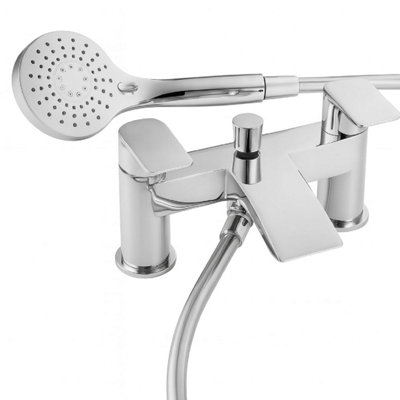 Home Range Lamina Waterfall Statement Waterfall Bath Filler ChromeDual LeverCascading Waterfall SpoutPremium Handset Kit from B&Q