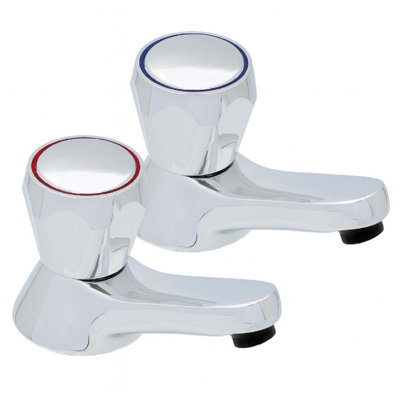 Home Range Clever Designer Bath Tap Pair Chrome from B&Q