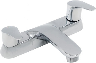 Home Range Clever Luxury Bath Filler ChromeDual Lever from B&Q