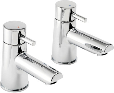 Home Range Flint Chrome Heritage Pillar Pillar Tap ChromeElevated High-Rise Form from B&Q