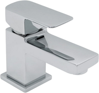 Home Range Carden Boutique Compact Basin Mixer ChromeSingle LeverElevated High-Rise Form from B&Q