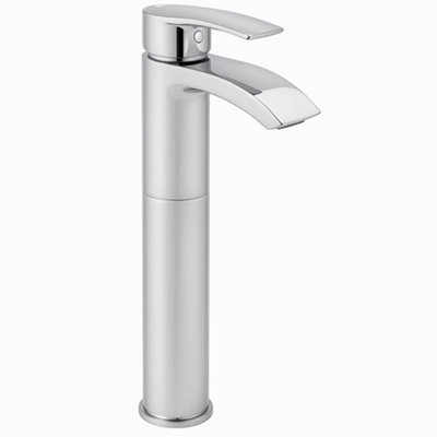 Home Range Espada Elevated Tall Basin Mixer ChromeSingle LeverElevated High-Rise Form from B&Q
