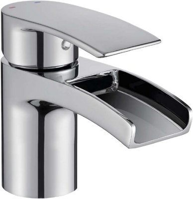 Home Range Chrome Boutique Compact Basin Mixer ChromeSingle LeverSpace-Conscious Proportions from B&Q