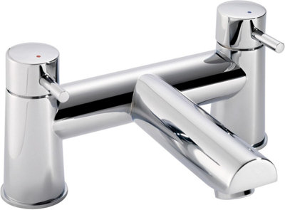 Home Range Flint Luxury Bath Filler ChromeDual Lever from B&Q