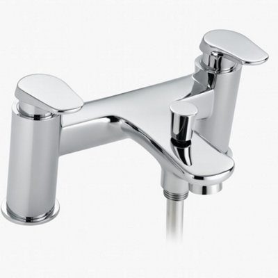 Home Range Firth Chrome Statement Bath & Shower Mixer ChromeDual Lever from B&Q