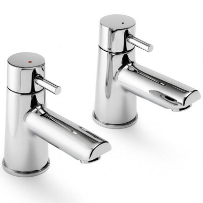 Home Range Ebro Designer Bath Tap Pair ChromeDual Lever from B&Q