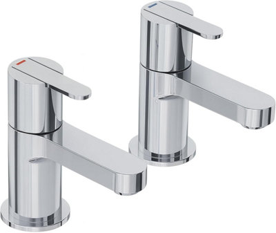 Home Range Risco Designer Bath Tap Pair Chrome from B&Q