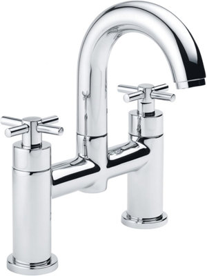 B&Q -  Chrome Luxury Bath Filler ChromeHeritage Crosshead Design