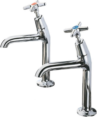 Home Range Clever Heritage Sink Tap ChromeHeritage Crosshead Design from B&Q