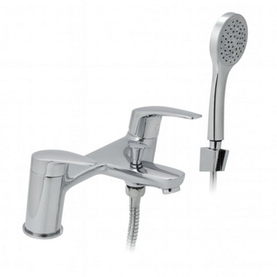 B&Q -  Lujo Chrome Statement Bath & Shower Mixer ChromePremium Handset Kit