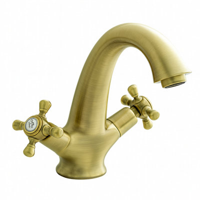 Home Range Clever With Antigona Luxury Basin Mixer Brushed BronzeSingle LeverHeritage Crosshead Design from B&Q