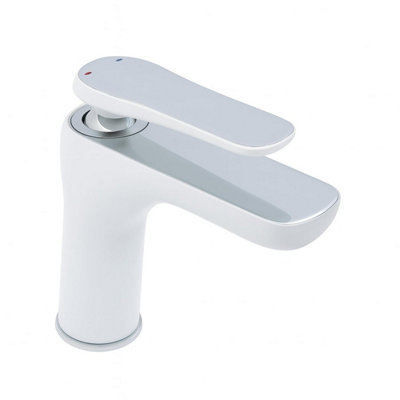 Home Range Firth Heritage Sink Tap White & ChromeSingle Lever from B&Q