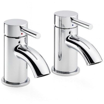 Home Range Visio Designer Bath Tap Pair ChromeDual Lever from B&Q