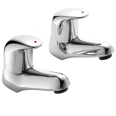 Home Range Haze Designer Bath Tap Pair Chrome from B&Q