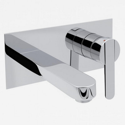 Home Range Strata Wall-Mounted Wall-Mounted Bath Mixer ChromeSingle Lever from B&Q
